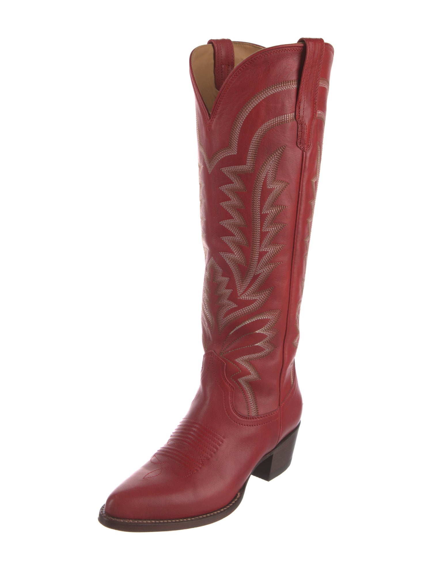 Tecovas Leather Patterned Riding Boots