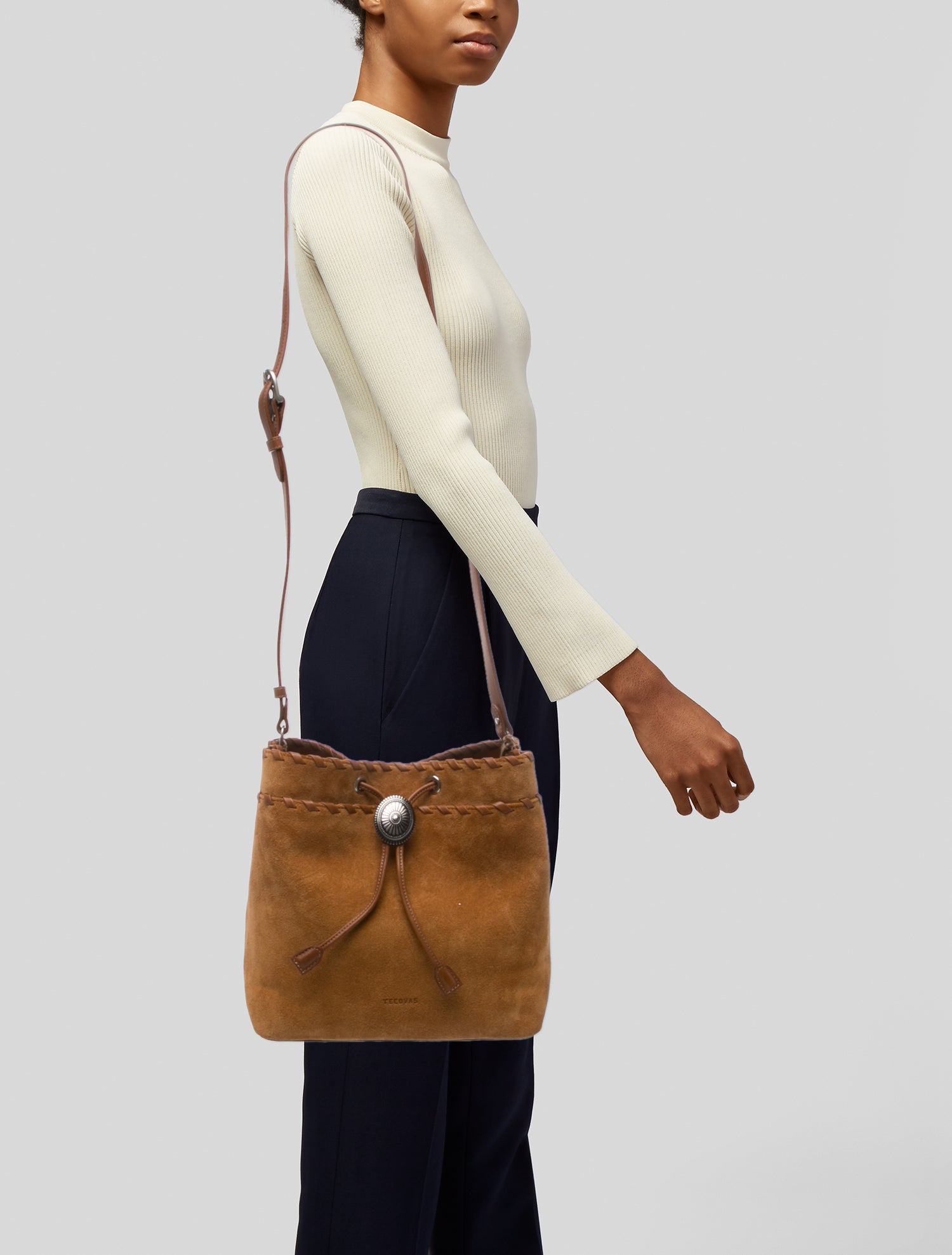Tecovas Suede Bucket Bag w/ Tags