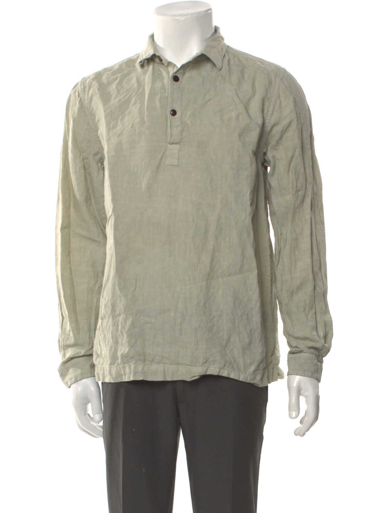 TOAST Linen Crew Neck Polo Shirt