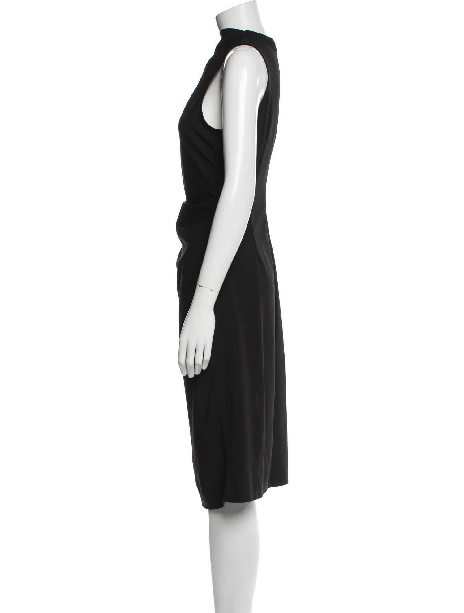 Truly Zac Posen Mock Neck Midi Length Dress