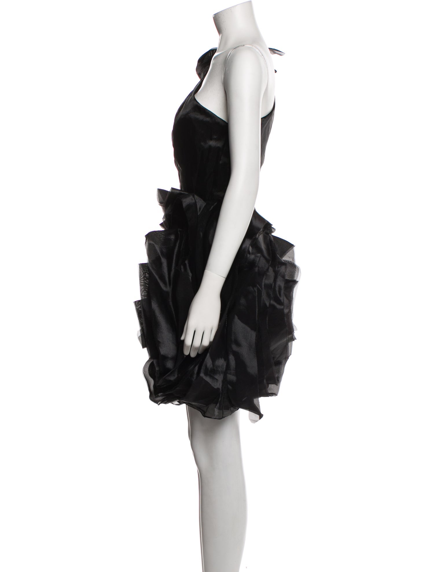 White by Vera Wang One-Shoulder Mini Dress