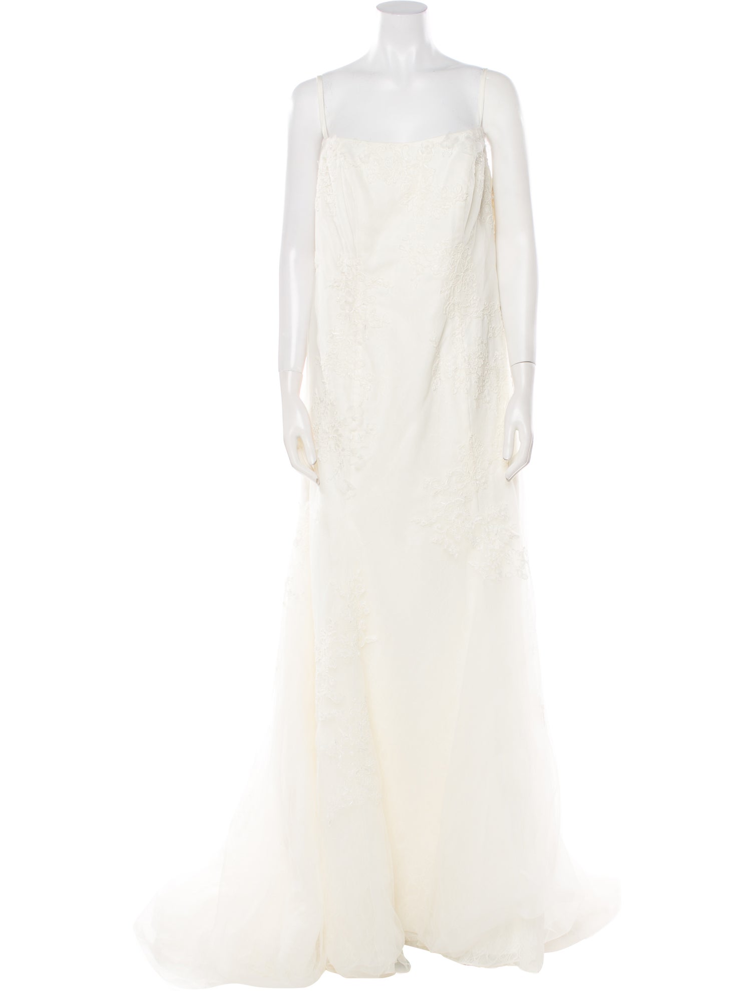 White by Vera Wang Square Neckline Long Dress