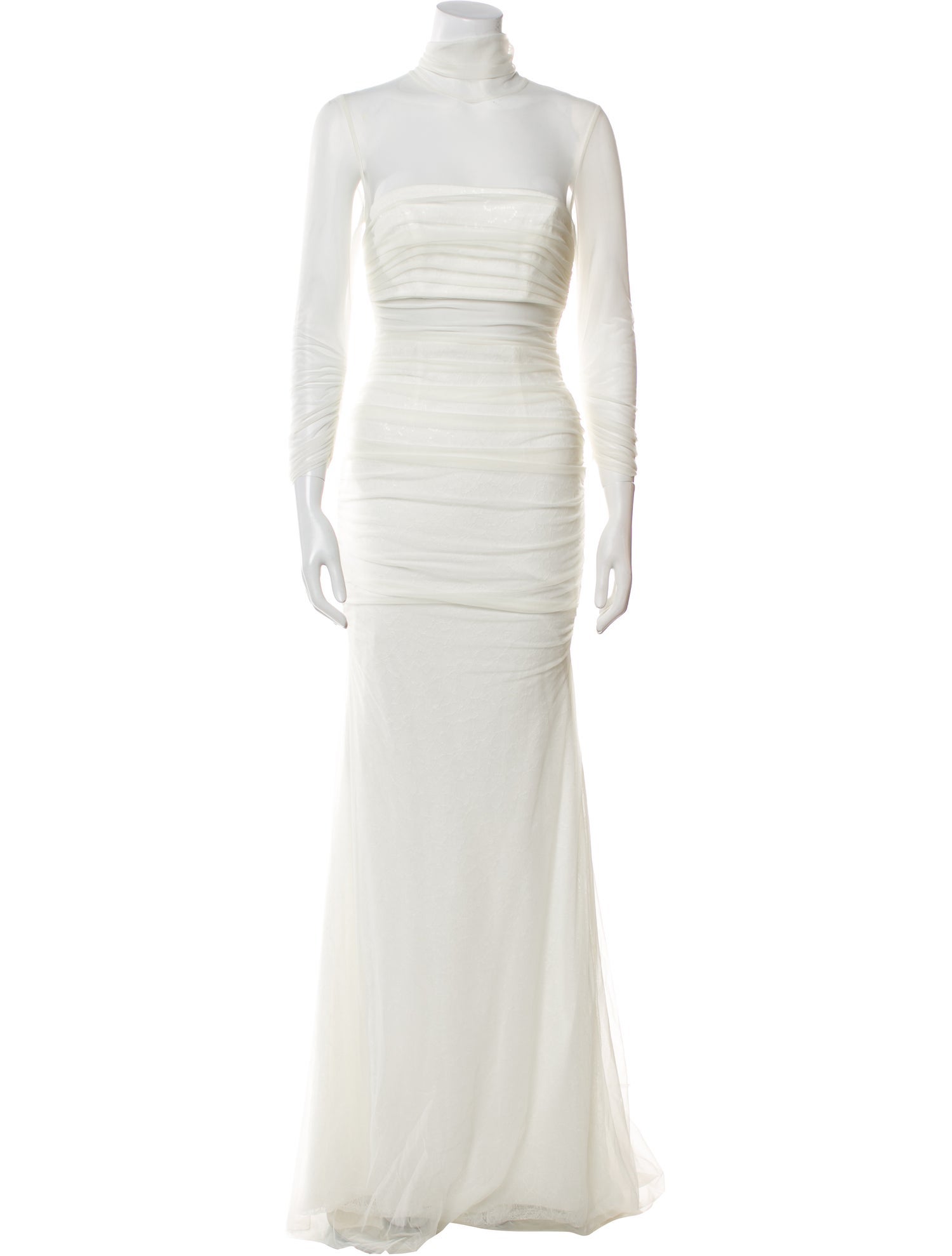 White by Vera Wang Square Neckline Long Dress