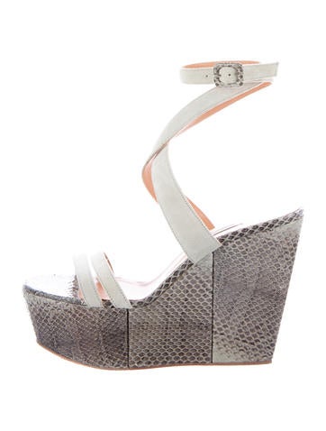 Alexa Wagner Snakeskin Platform Sandals