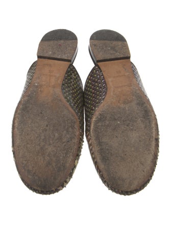 Alexa Wagner Snakeskin Animal Print Mules