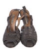 Alexa Wagner Leather Animal Print Slingback Sandals