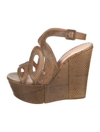 Alexa Wagner Embossed Leather Espadrilles