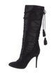 Alexa Wagner Ponyhair Lace-Up Boots