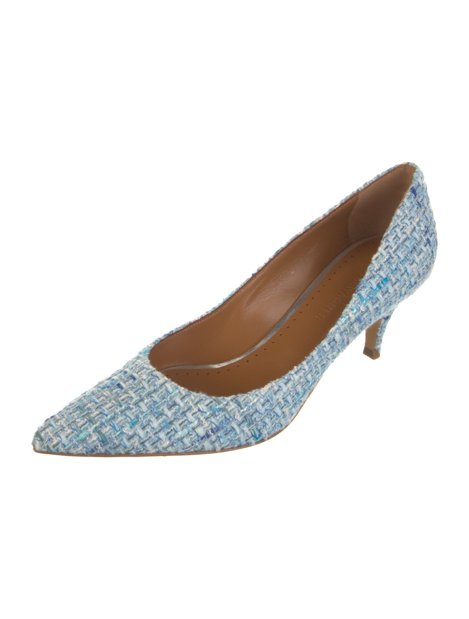 Alexa Wagner Tweed Tweed Pattern Pumps