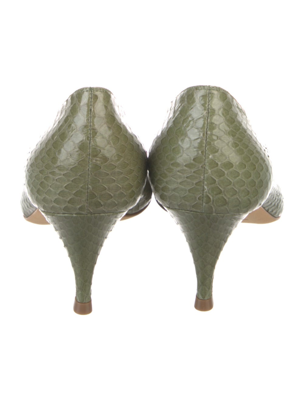 Alexa Wagner Python Pumps Green Pointed-Toes - image 4