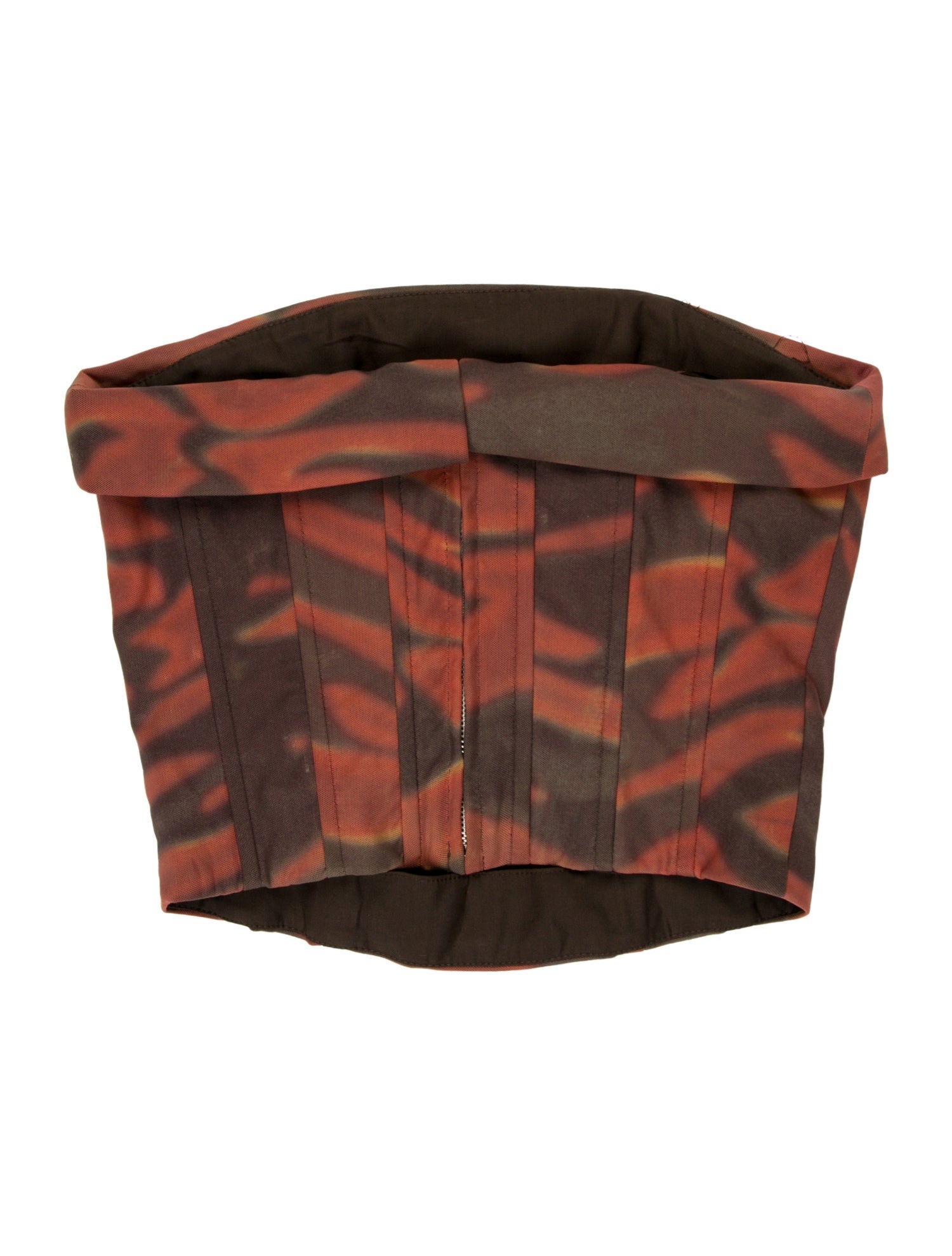 With Jéan Tie-Dye Print Strapless Crop Top