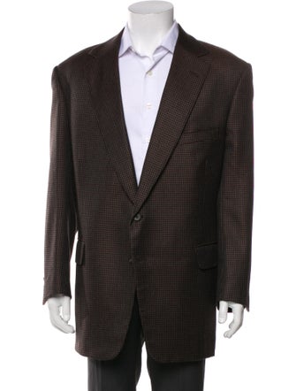 Henry Poole & Co Houndstooth Print Blazer