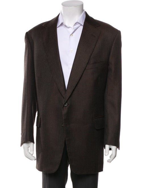 Henry Poole & Co Houndstooth Print Blazer