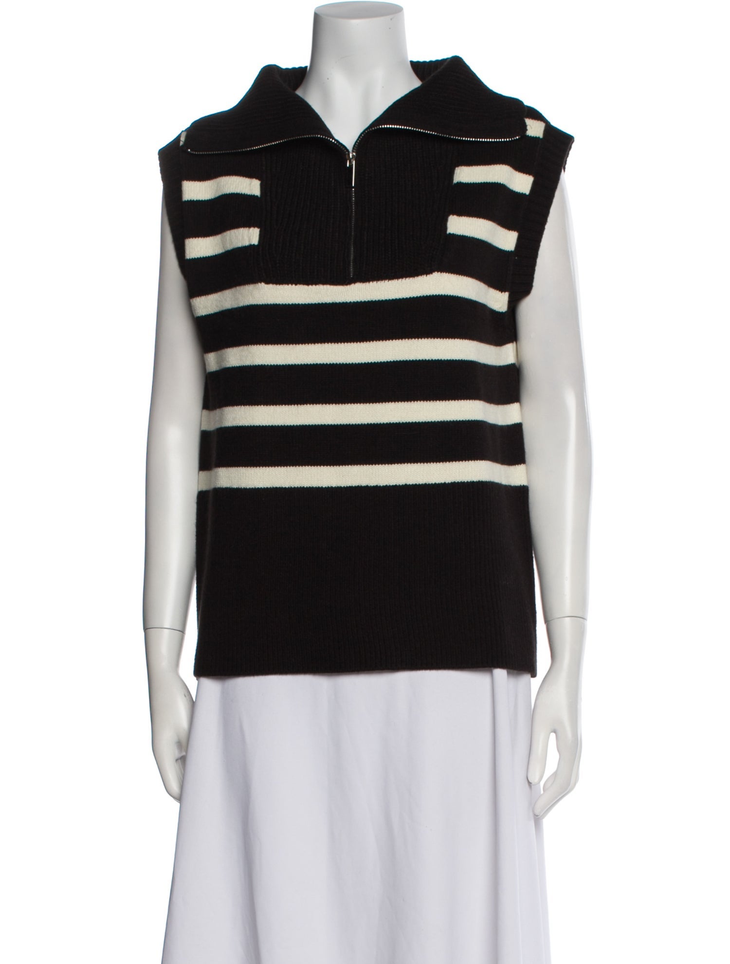 We Wore What Striped V-Neck Sweater