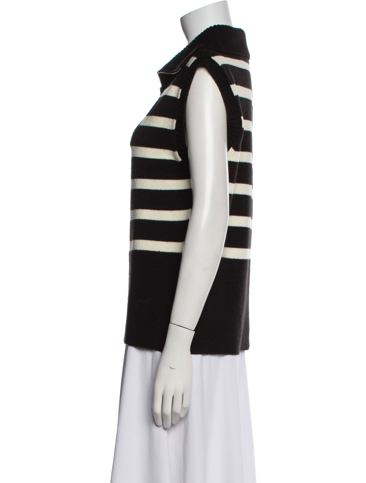 We Wore What Striped V-Neck Sweater