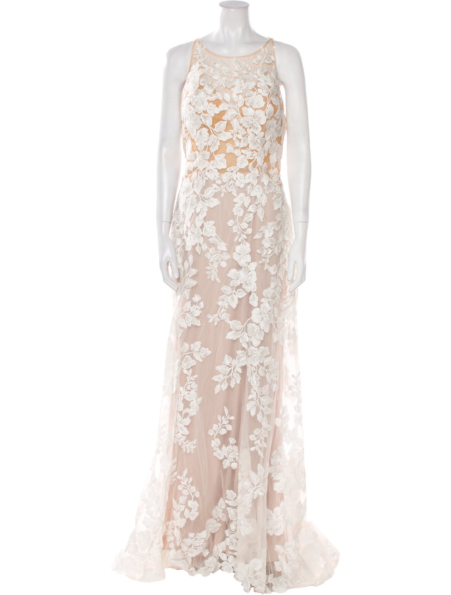 Allure Bridals Lace Pattern Long Dress w/ Tags