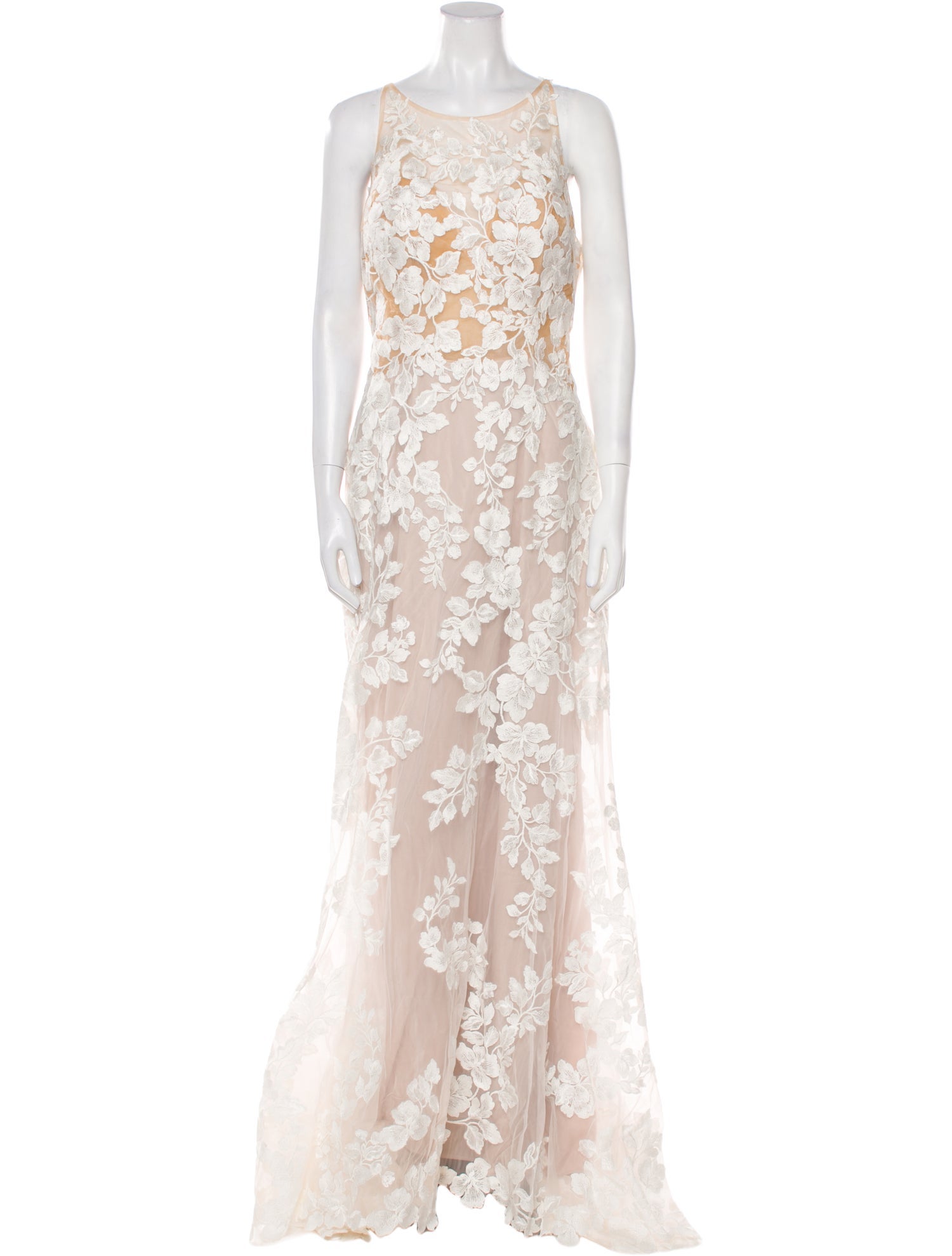 Allure Bridals Lace Pattern Long Dress w/ Tags