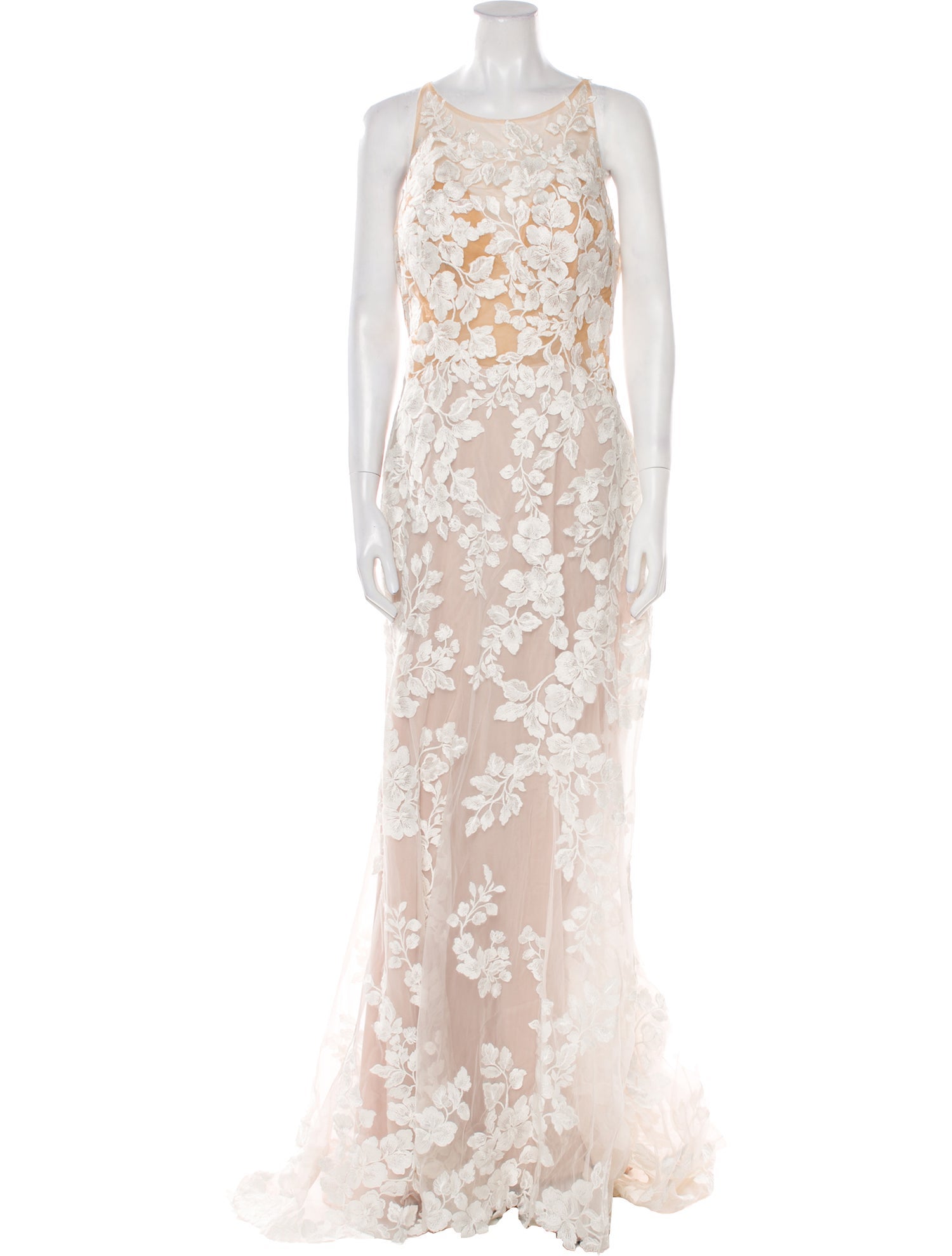 Allure Bridals Lace Pattern Long Dress w/ Tags