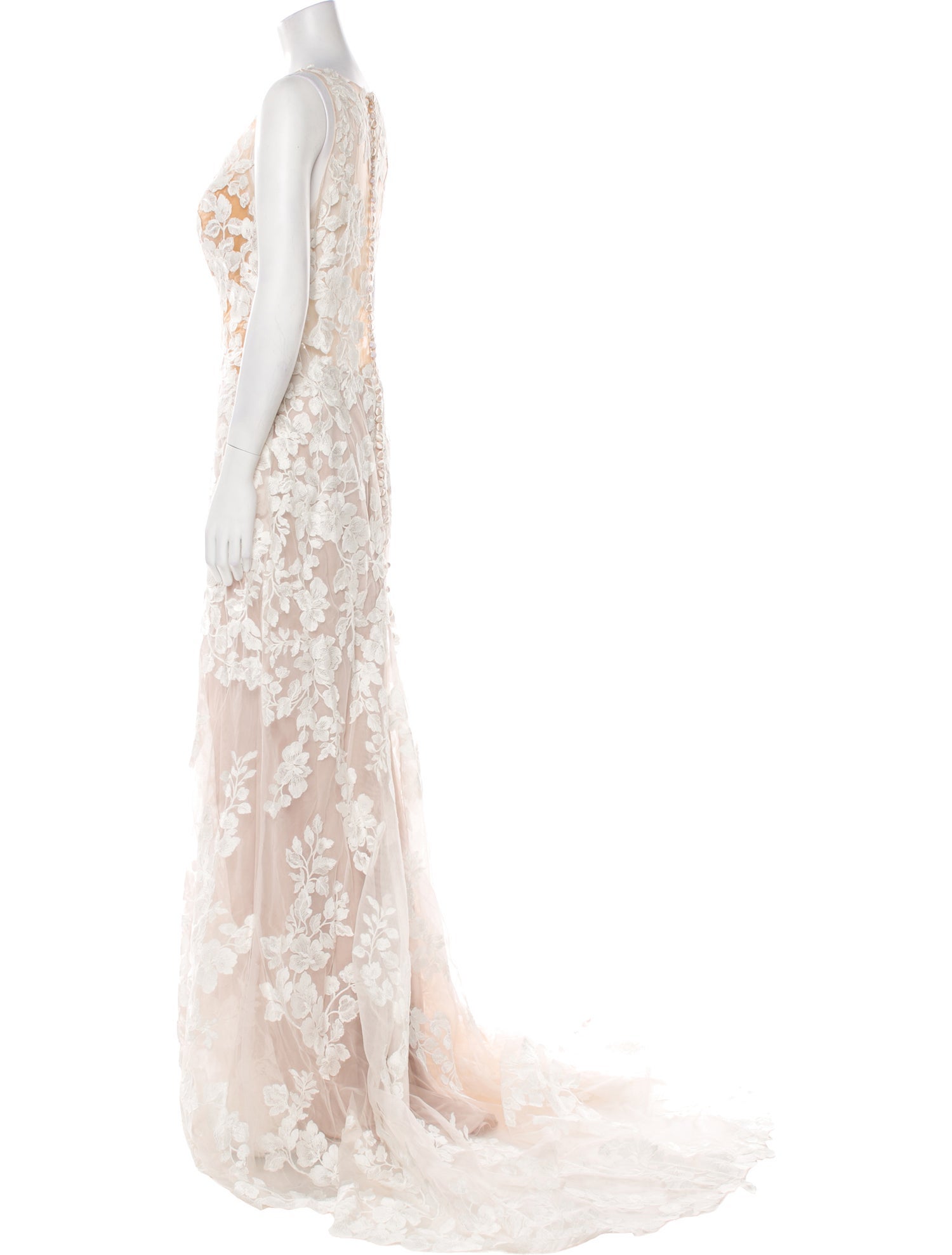 Allure Bridals Lace Pattern Long Dress w/ Tags