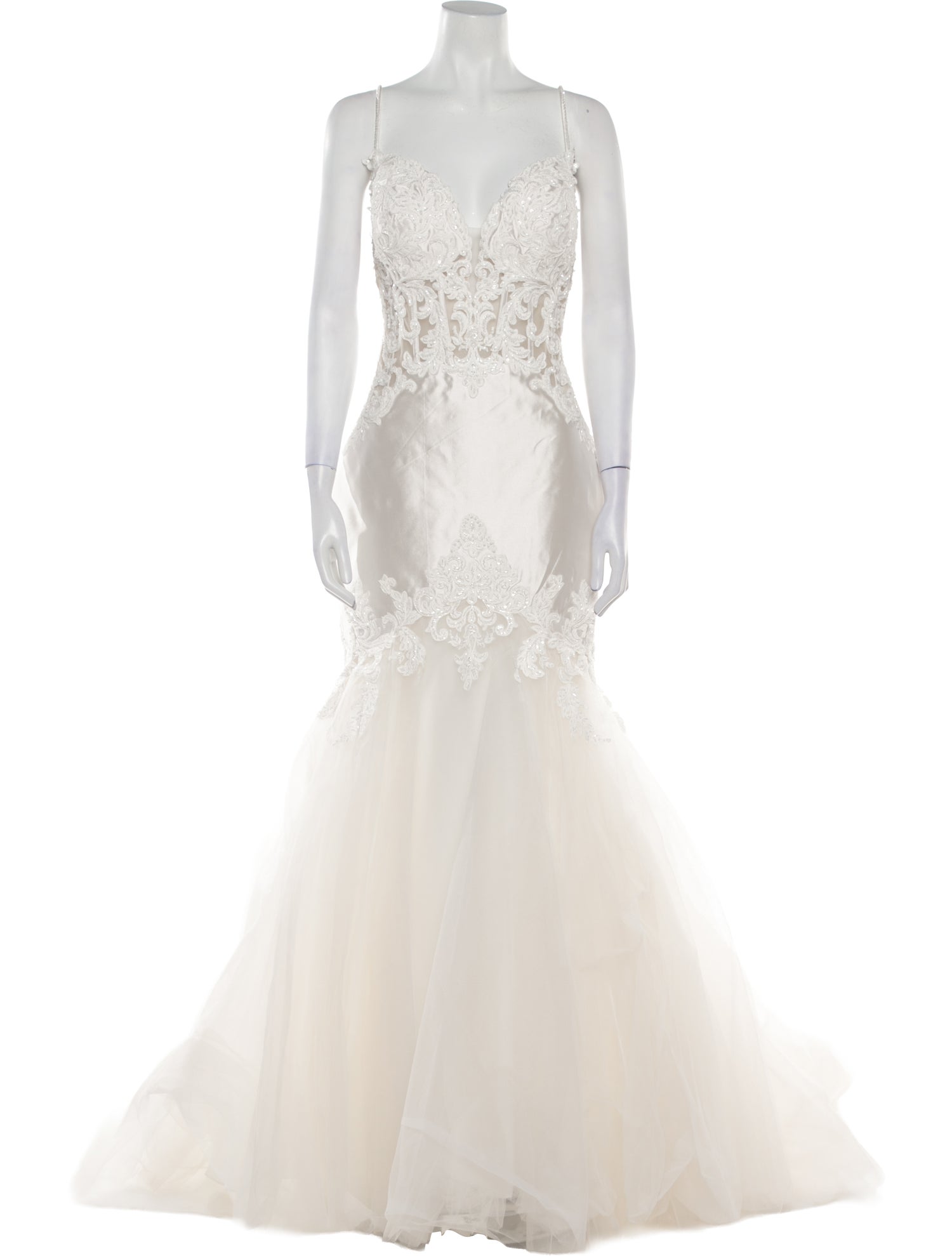 Allure Bridals Lace Pattern Long Dress