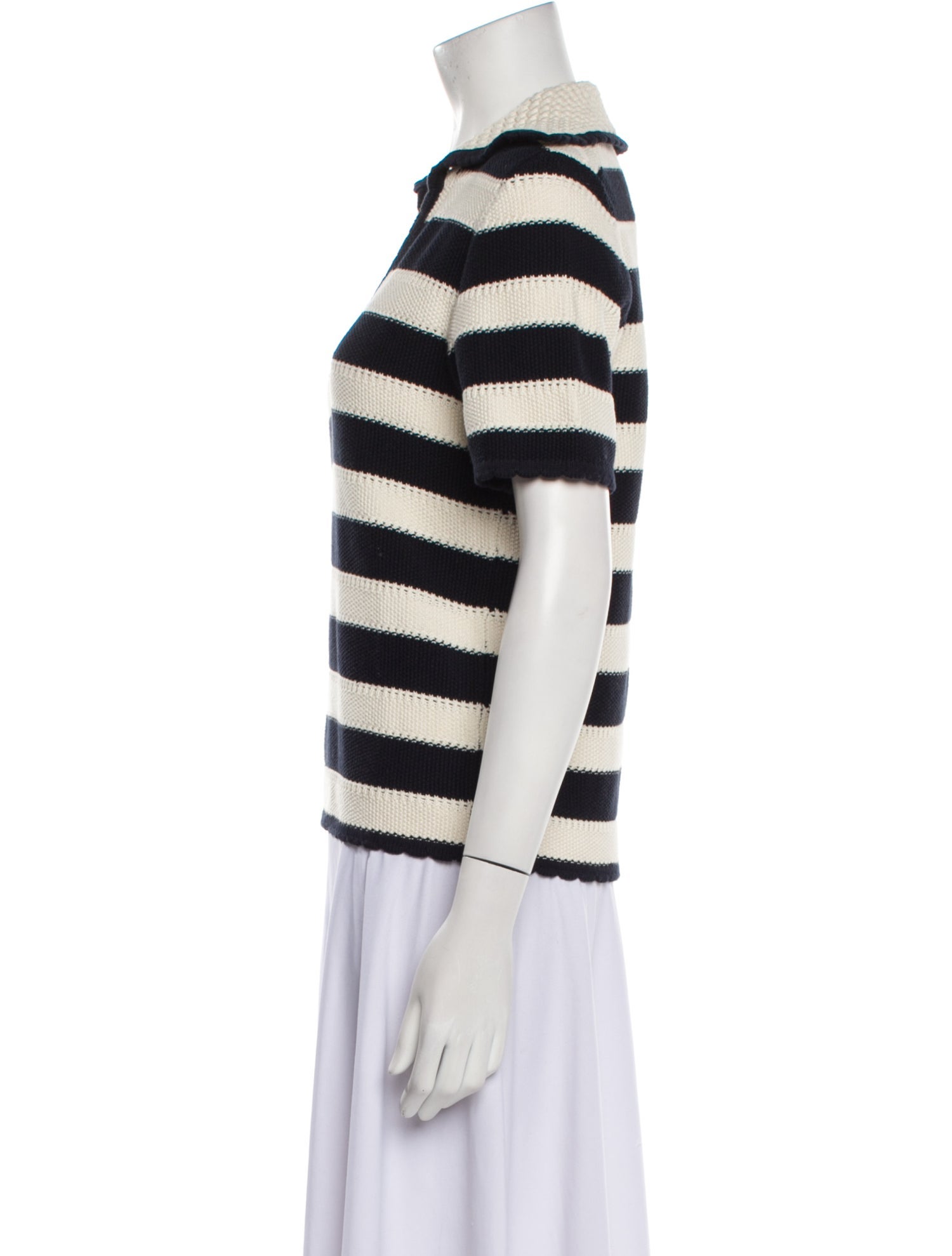 ZAPA Paris Striped V-Neck Polo