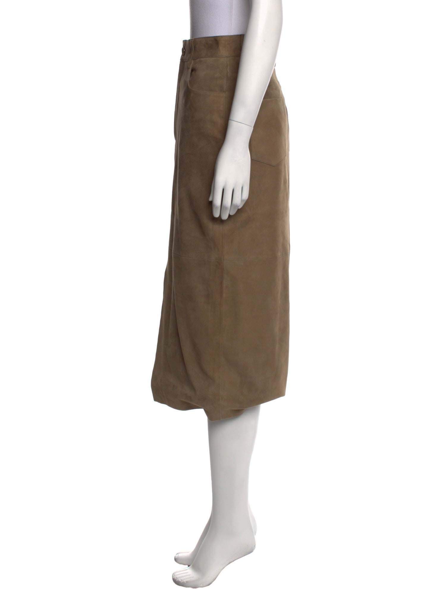 ZAPA Paris Lamb Leather Midi Length Skirt