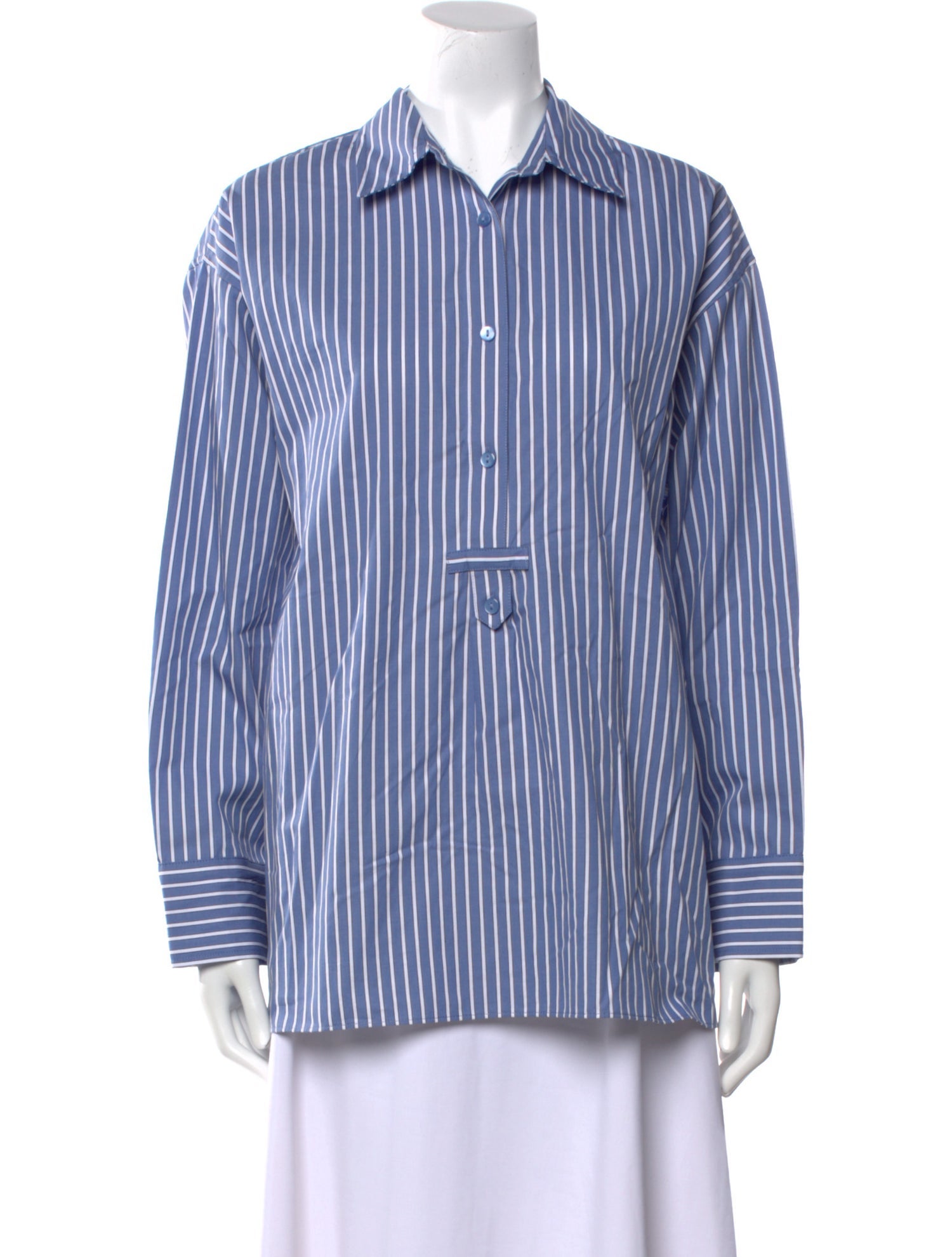 ZAPA Paris Striped Long Sleeve Button-Up Top w/ Tags