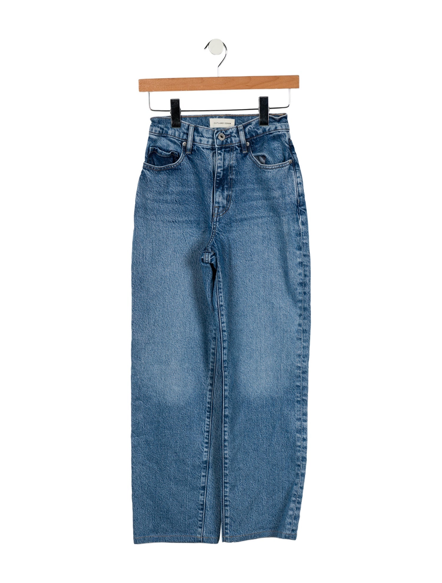 Outland Denim Mid-Rise Wide Leg Jeans