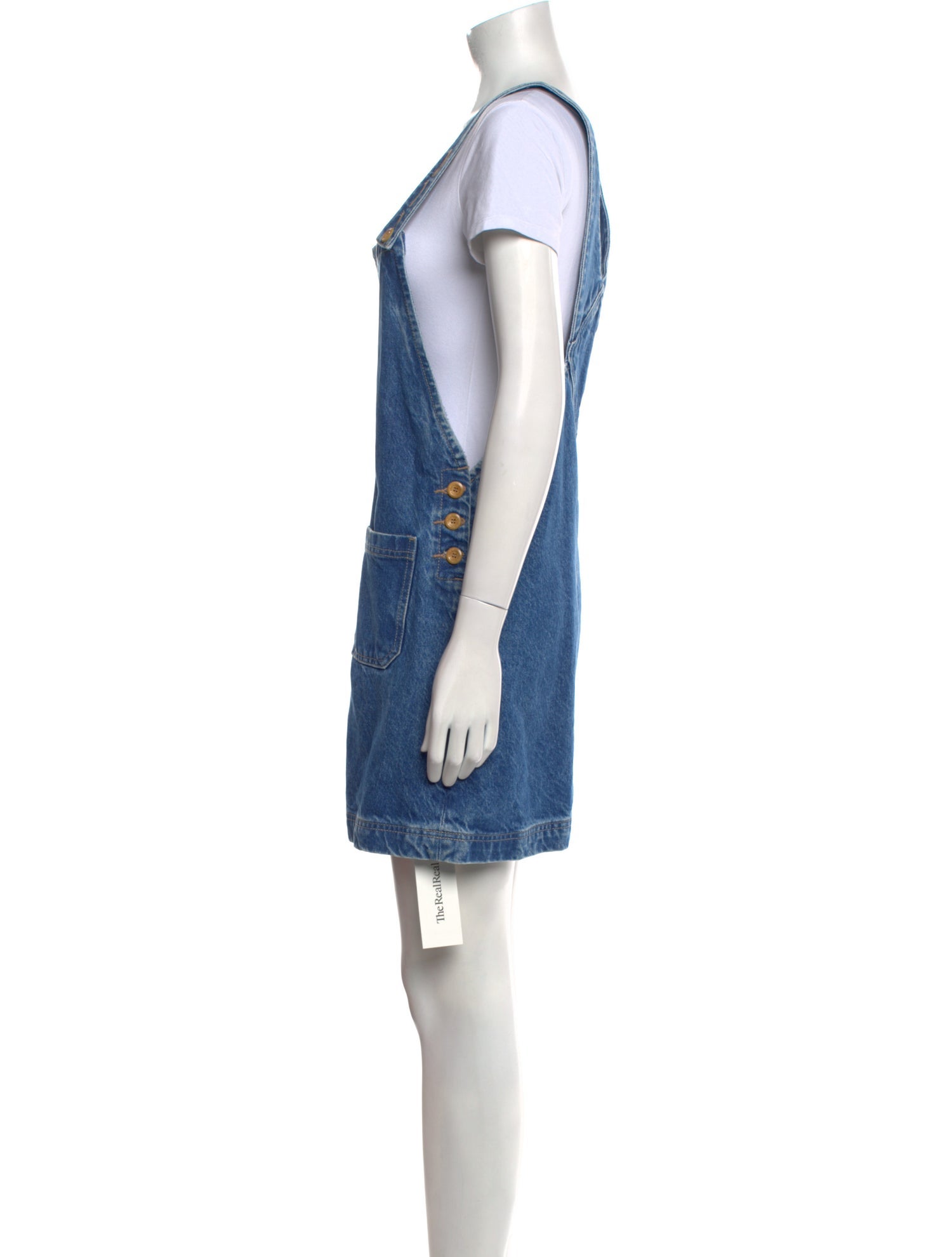 Outland Denim Square Neckline Mini Dress
