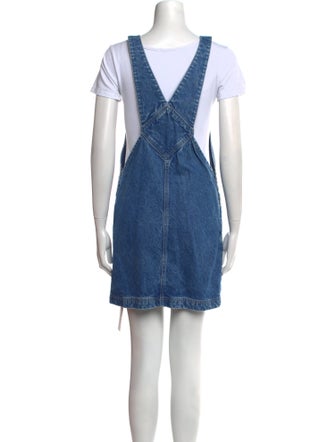 Outland Denim Square Neckline Mini Dress