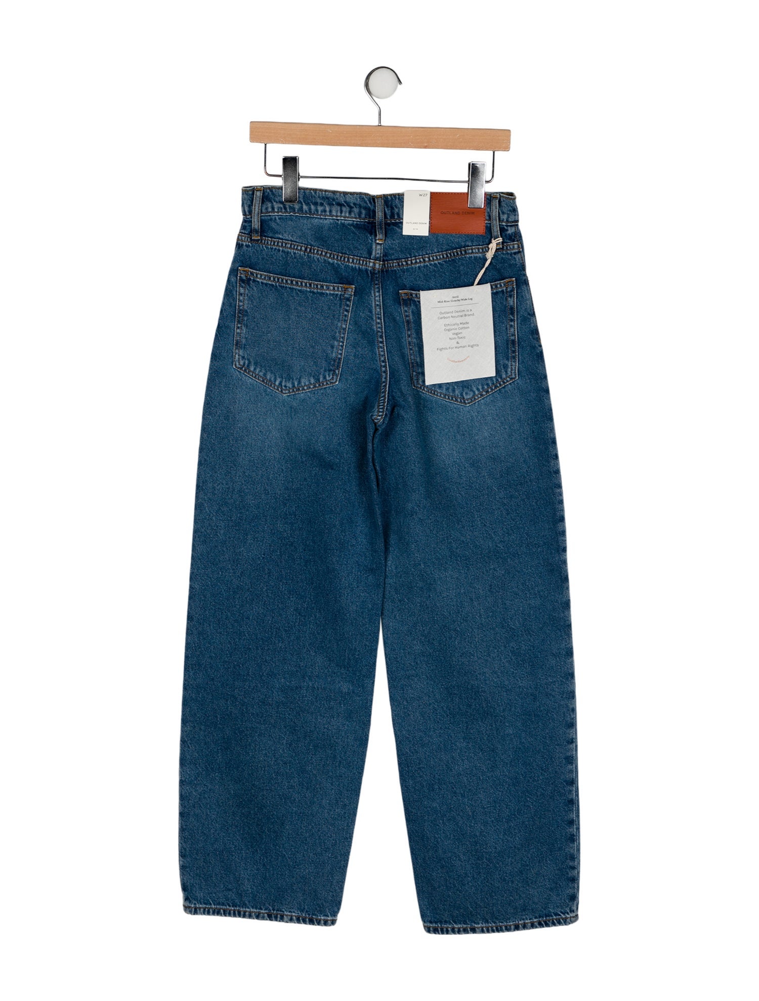 Outland Denim Mid-Rise Wide Leg Jeans
