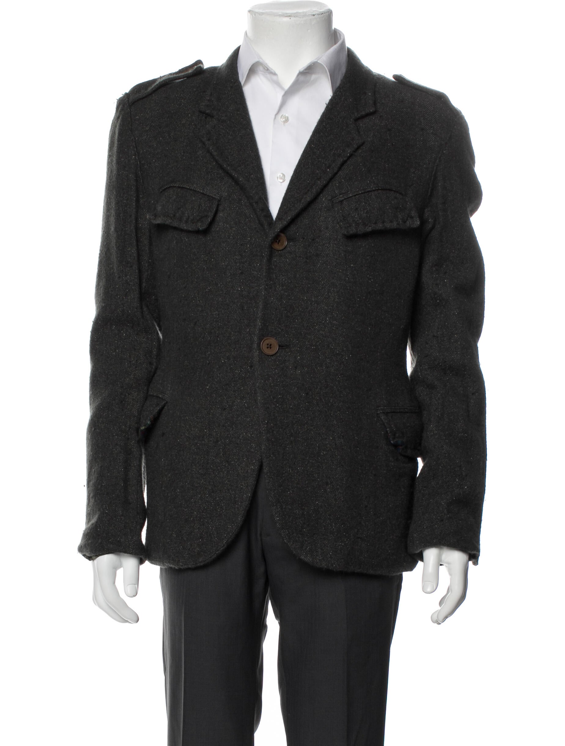 Yohji Yamamoto Pour Homme Vintage 2008 Blazer Green Suiting, Clothing