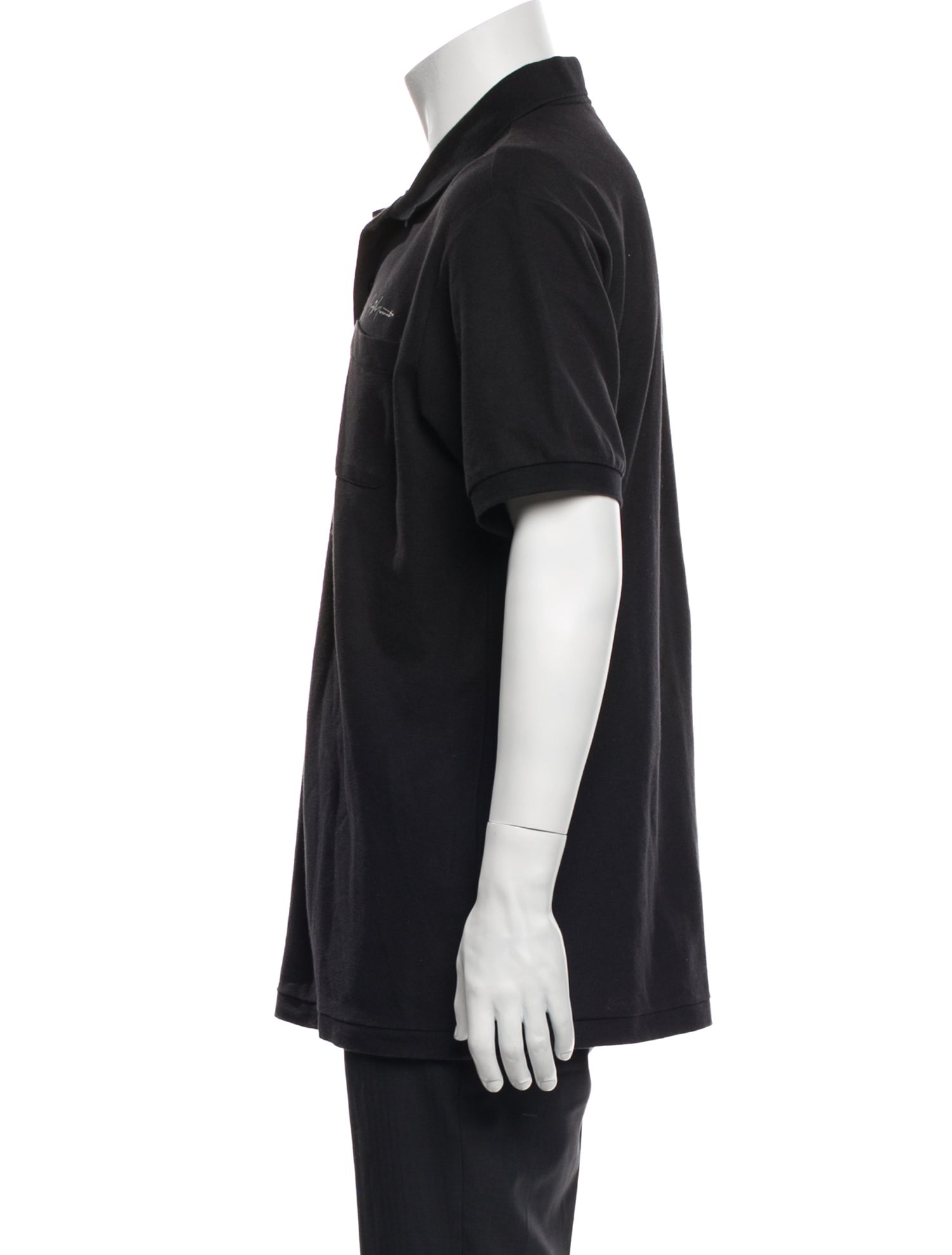 Yohji Yamamoto Pour Homme V-Neck Short Sleeve Polo Shirt