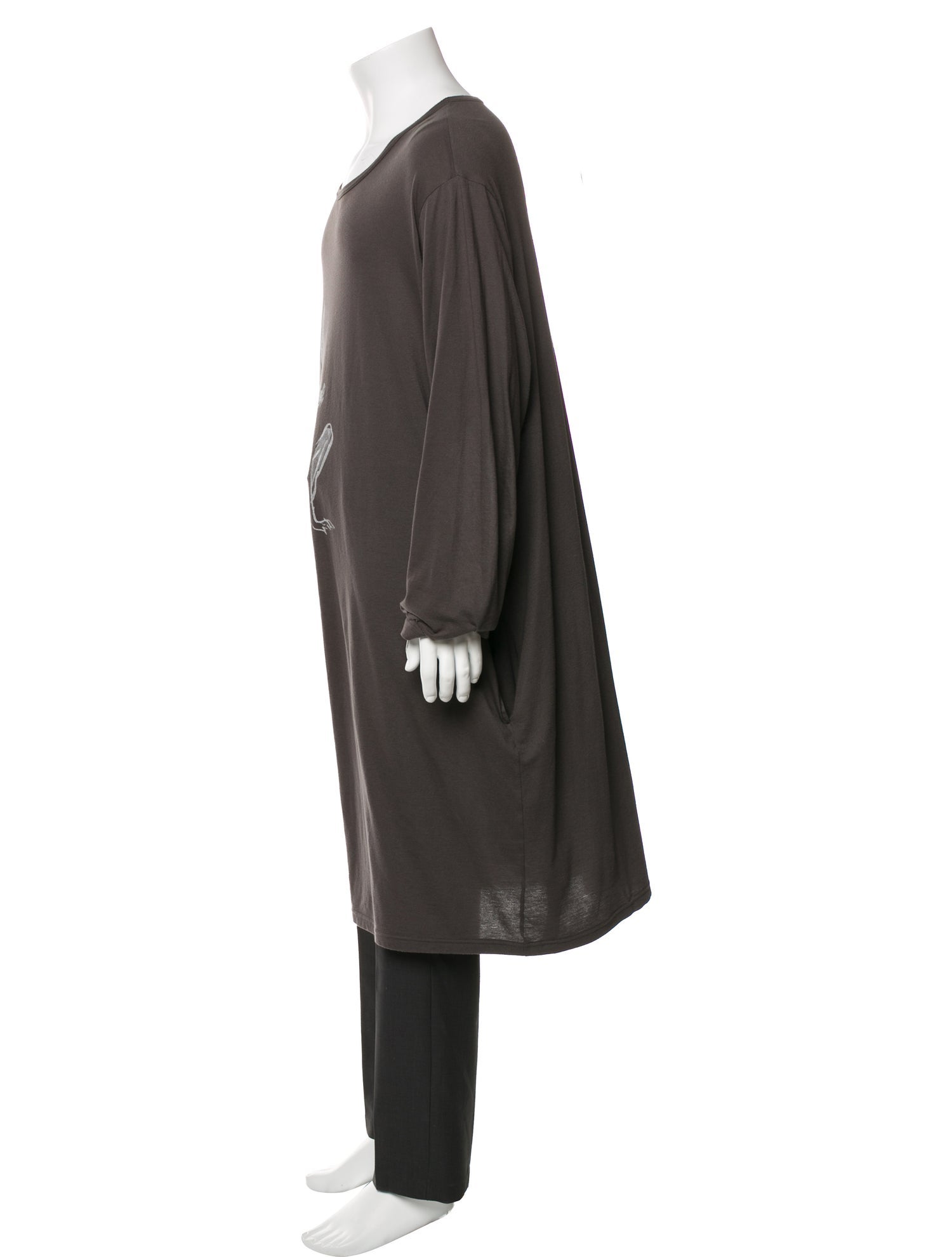 Yohji Yamamoto Pour Homme Graphic Print Scoop Neck T-Shirt w/ Tags