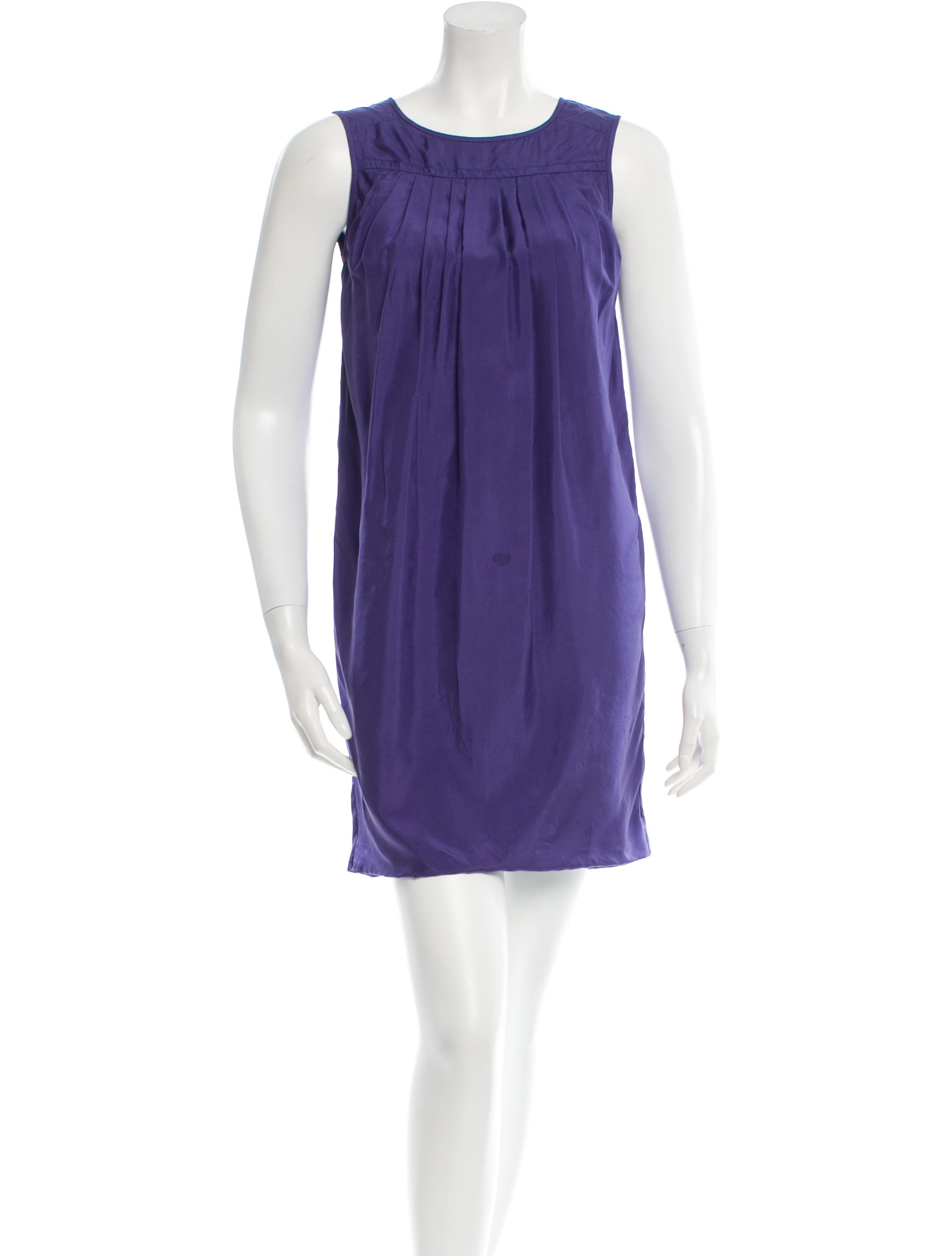 strapless open back dress Plus Size Pleated Mini Dress
