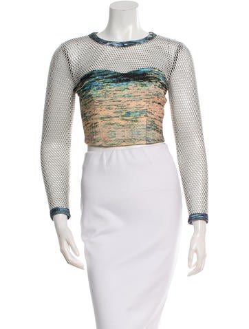 Yigal Azrouël Long Sleeve Crop Top