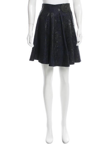 Yigal Azrouël Brocade Knee-Length Skirt