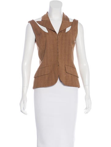 Yigal Azrouël Cutout Virgin Wool Vest