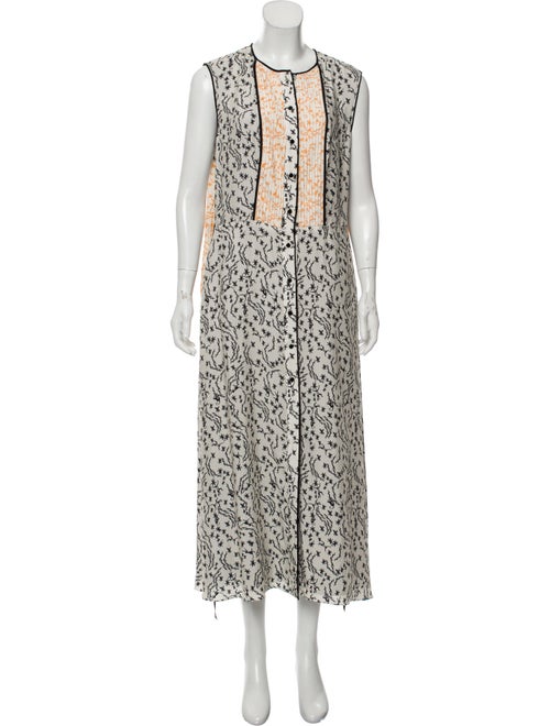 Yigal Azrouël Printed Maxi Dress White