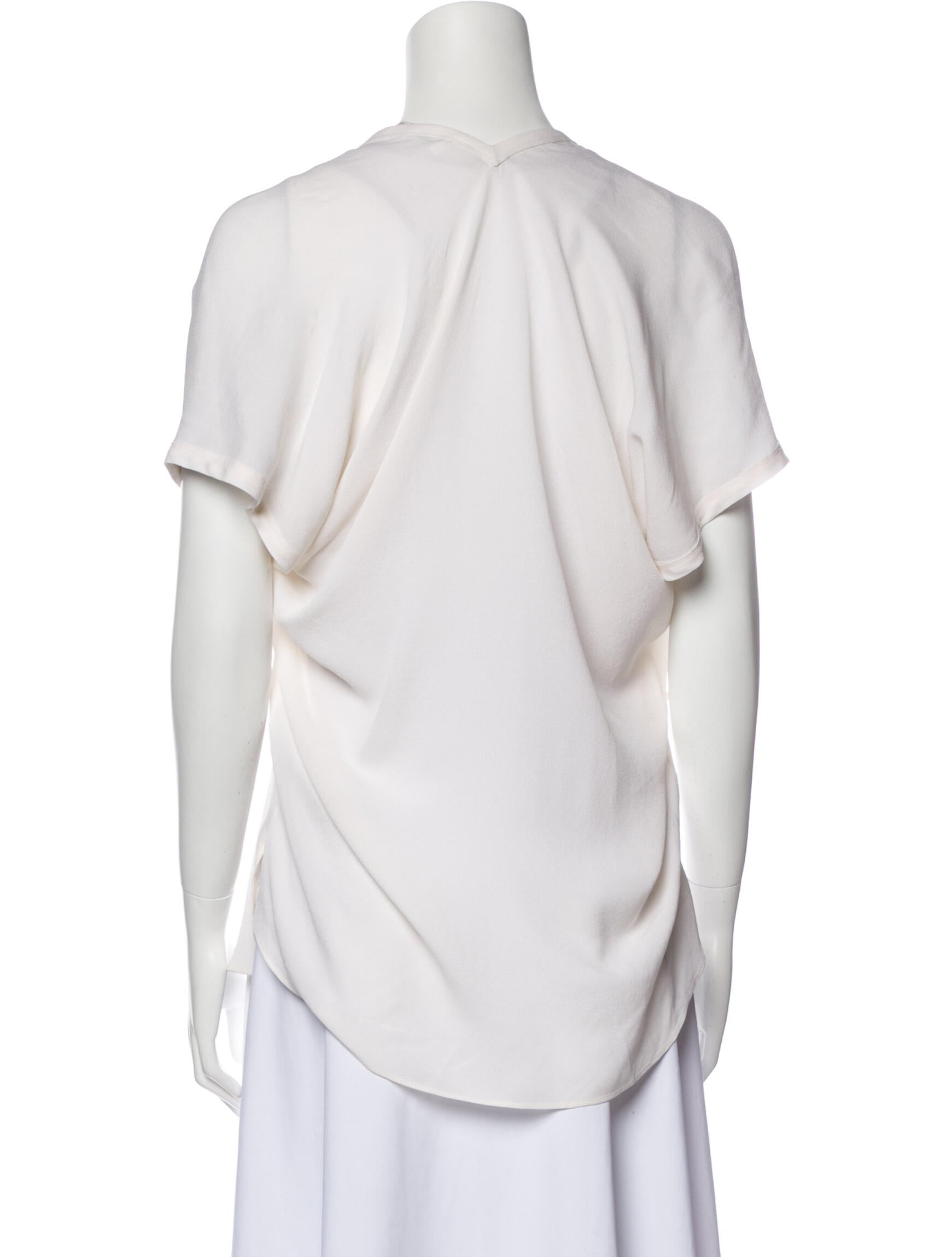 Yigal Azrouël Silk V-Neck Blouse