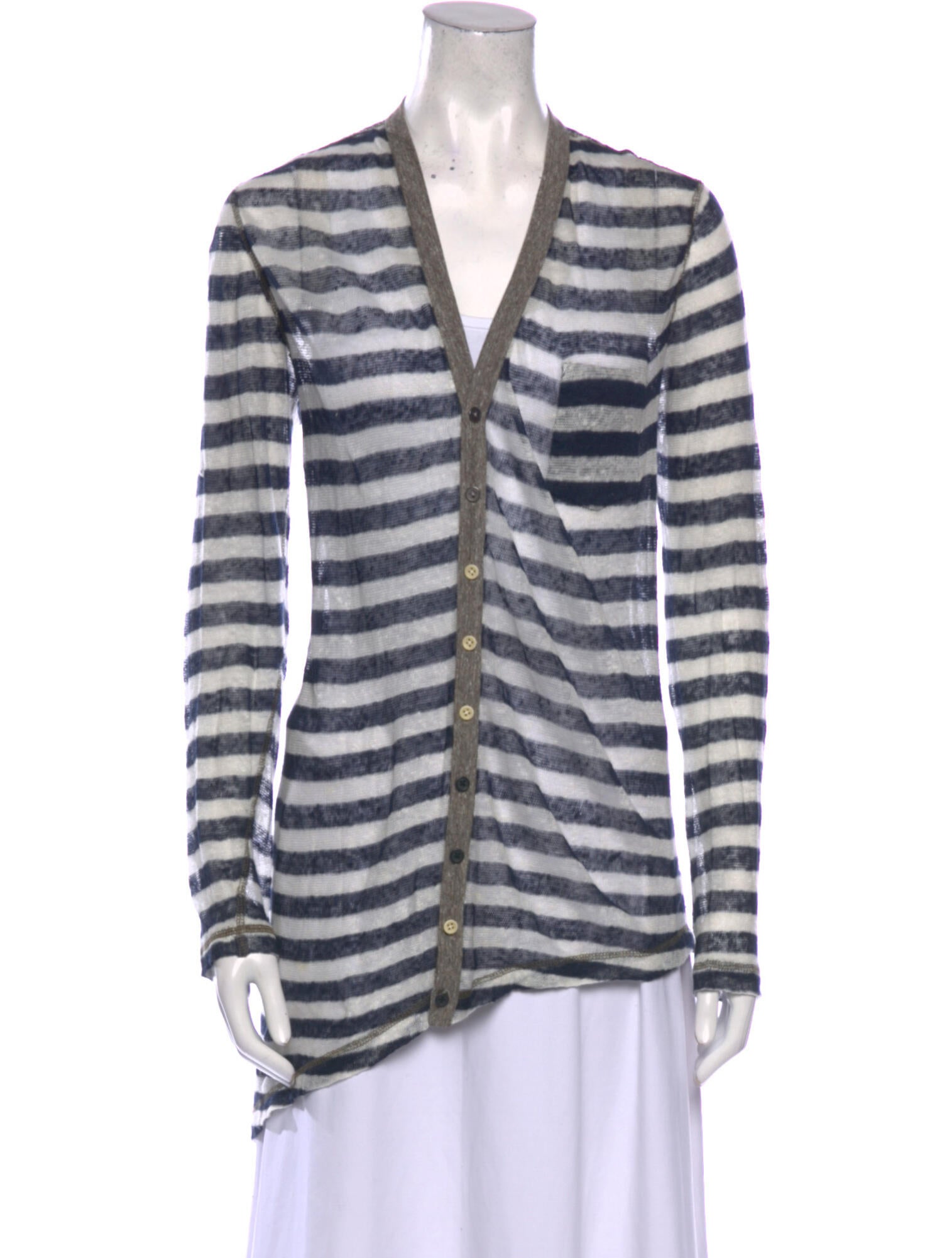 Yigal Azrouël Linen Striped Sweater
