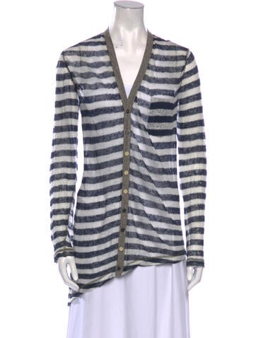 Yigal Azrouël Knitwear Linen Striped Sweater XS