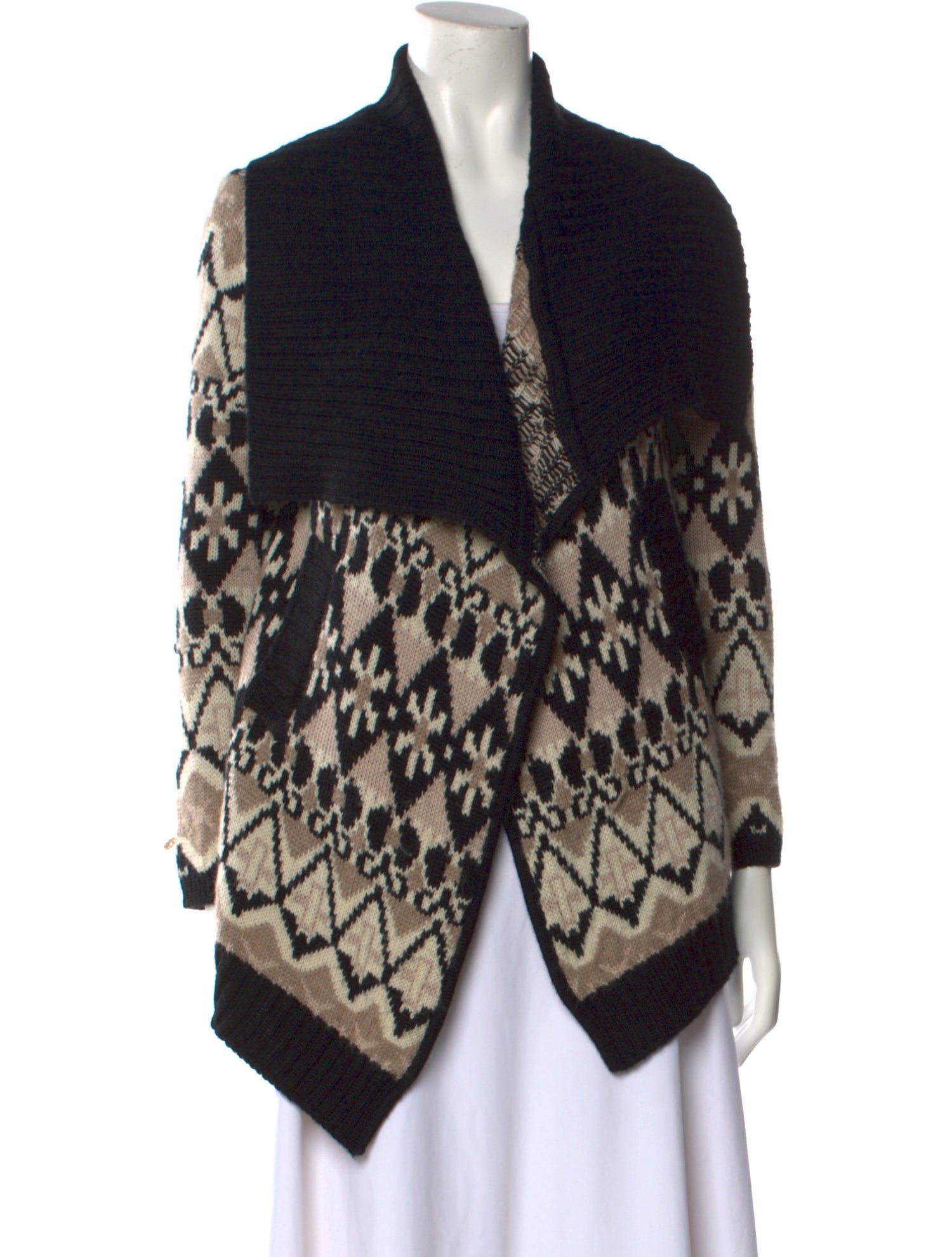 Yigal Azrouël Printed V-Neck Sweater