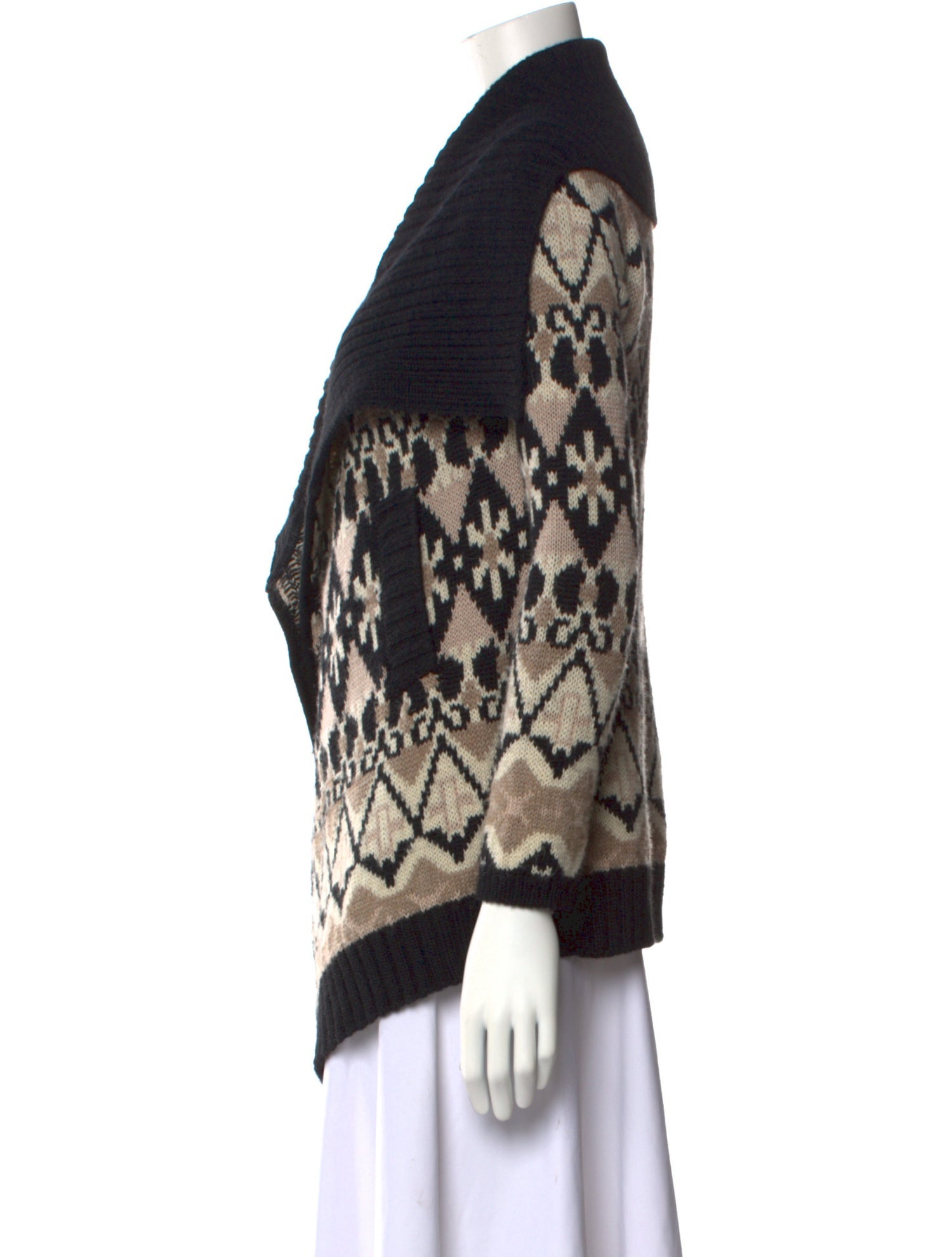Yigal Azrouël Printed V-Neck Sweater