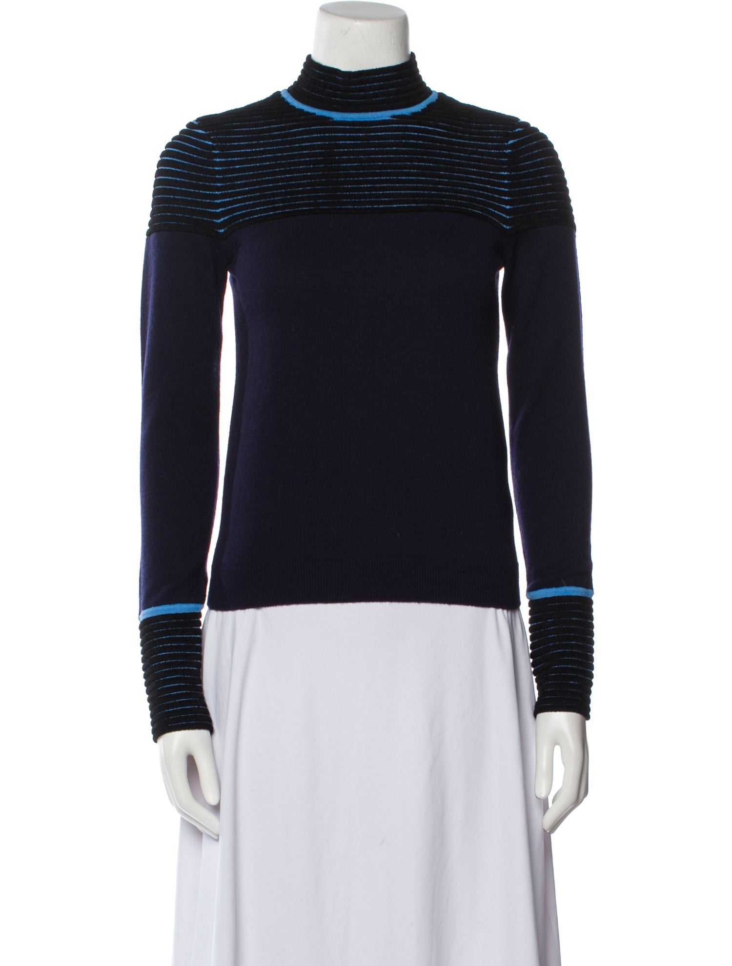 Yigal Azrouël Striped Turtleneck Sweater