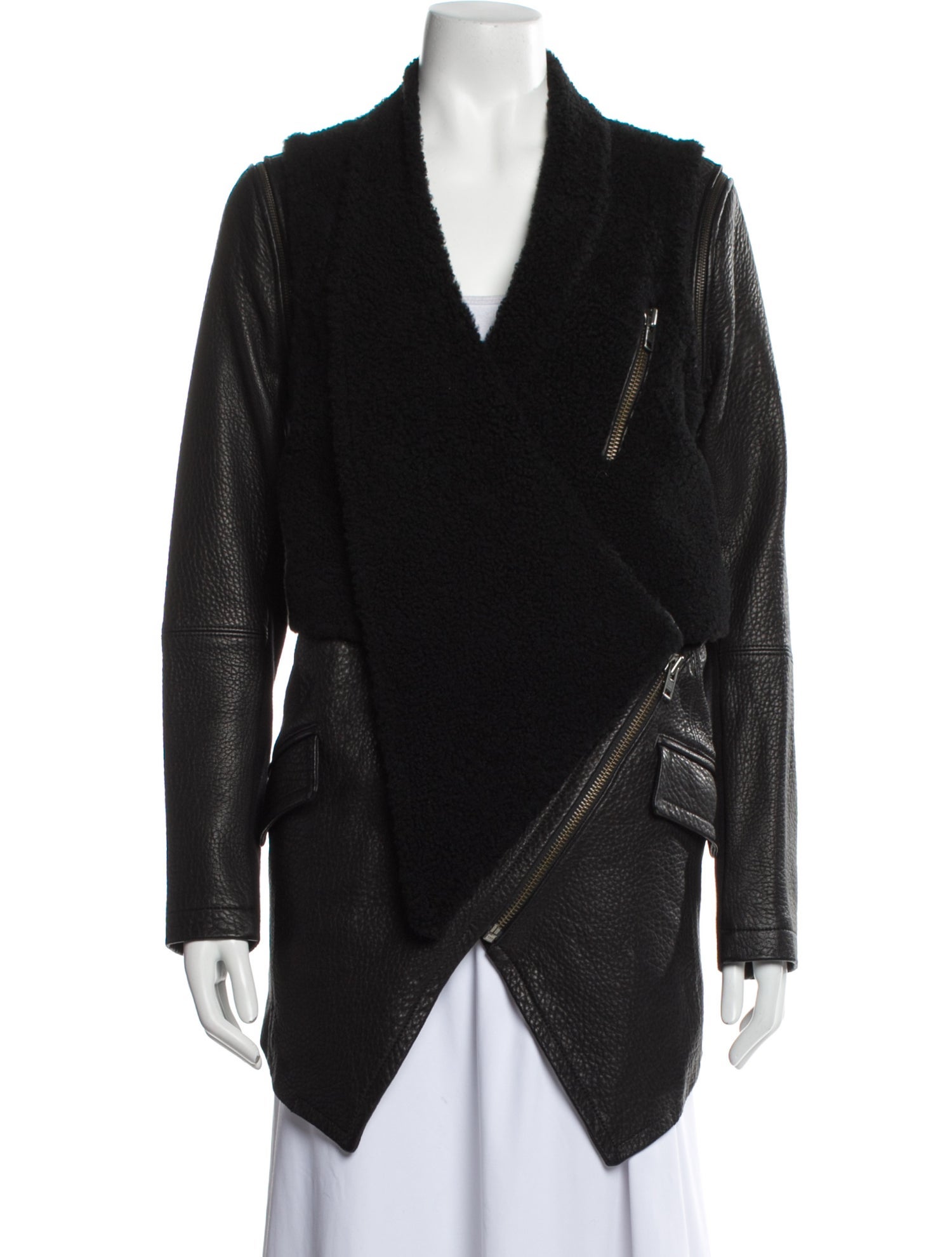 Yigal Azrouël Lamb Leather Coat