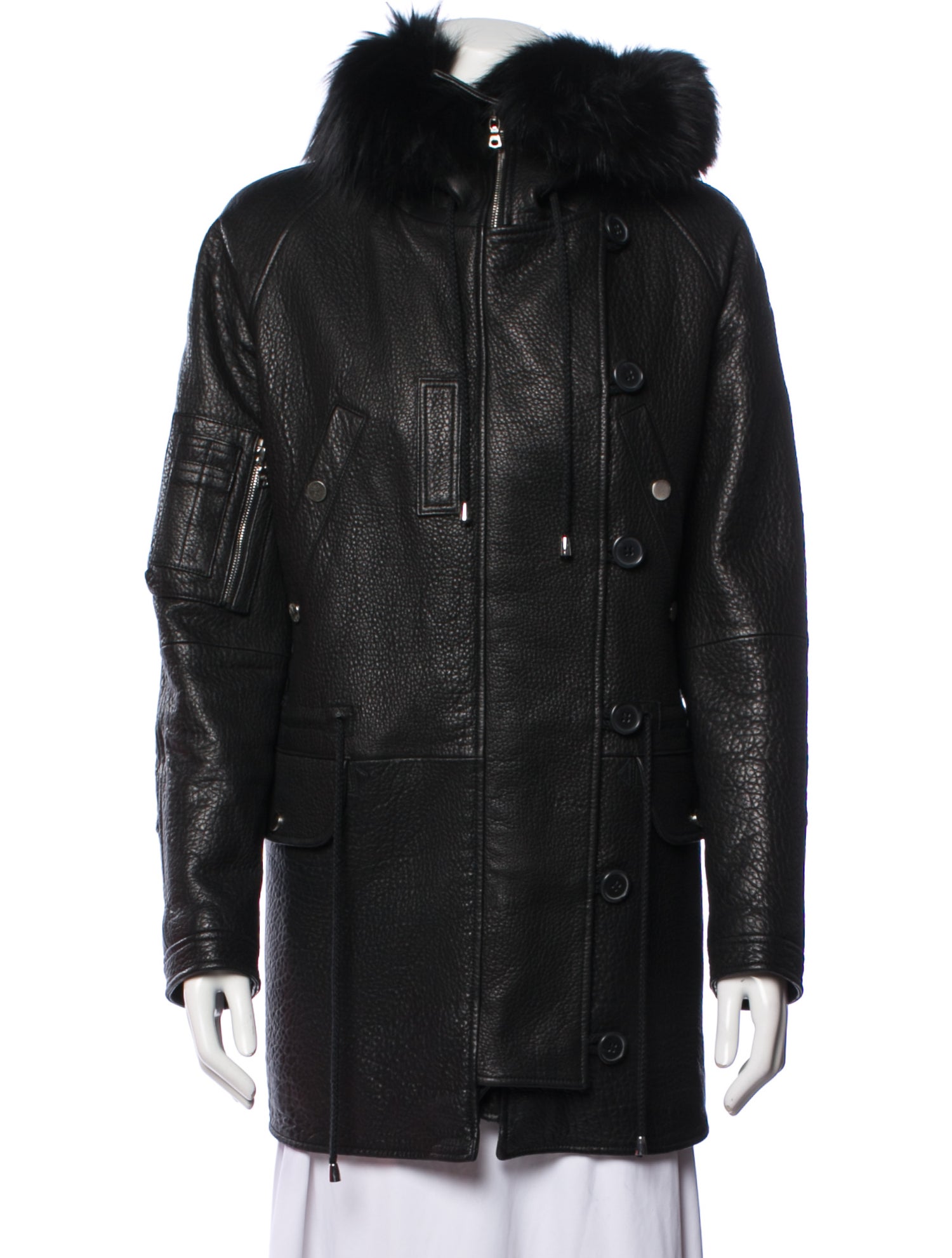 Yigal Azrouël Leather Fur Coat