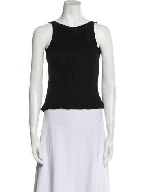 Yigal Azrouël Bateau Neckline Sleeveless Crop Top