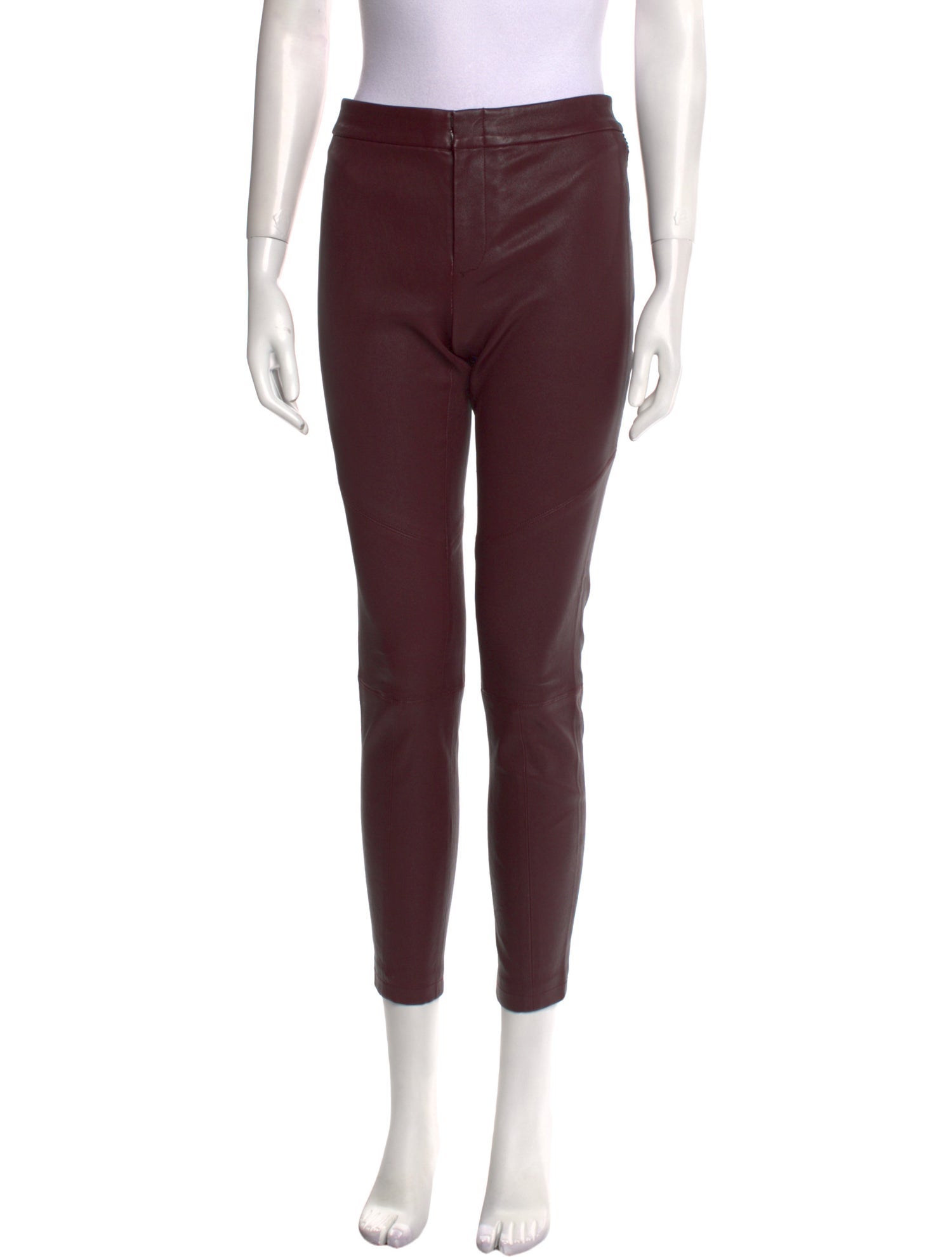 Yigal Azrouël Lamb Leather Skinny Leg Pants