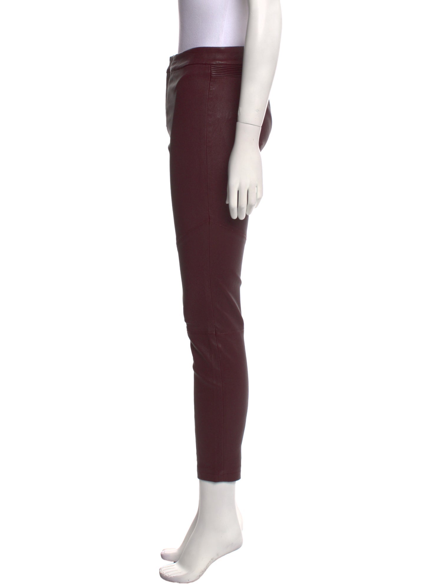 Yigal Azrouël Lamb Leather Skinny Leg Pants